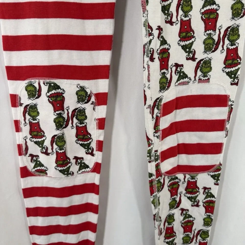 Hanna Anderson The Grinch Pajama Pants Girls 14 Red White Striped Organic Cotton